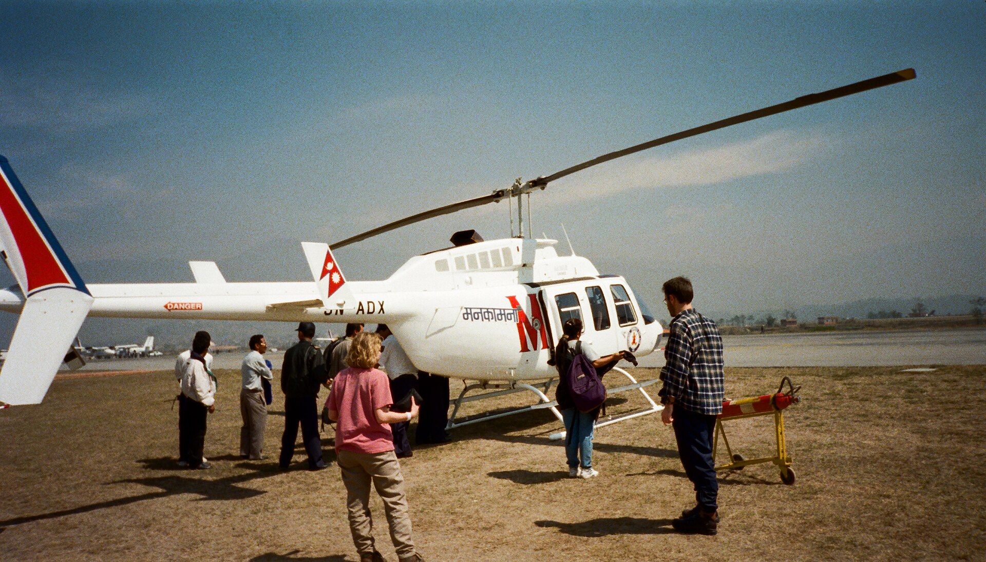 Lifting out of Lukla