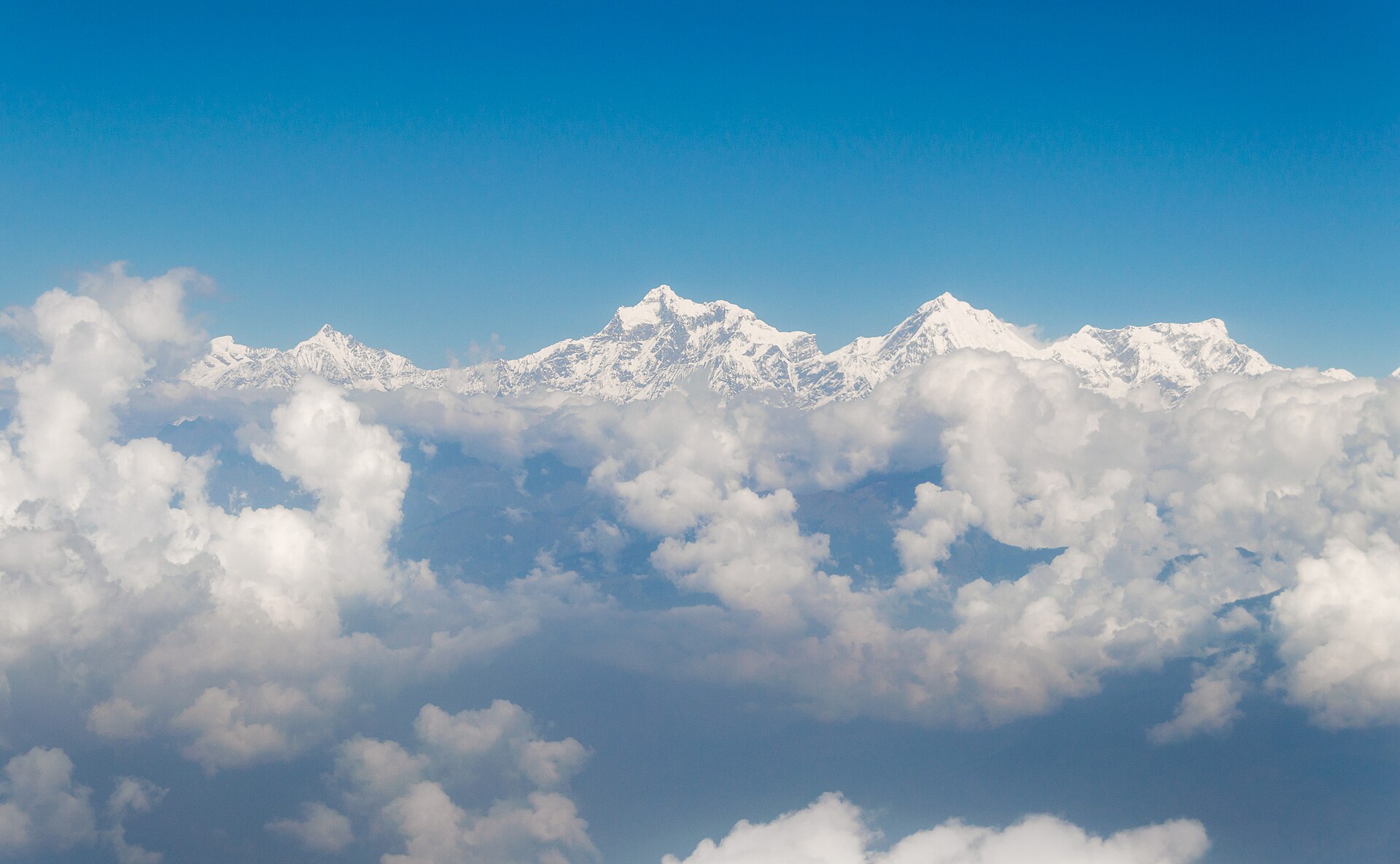 Late light on the Ganesh Himal range west of Kathmandu.