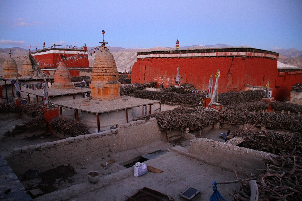 The ochre cliffs and eroded canyons of Upper Mustang.
